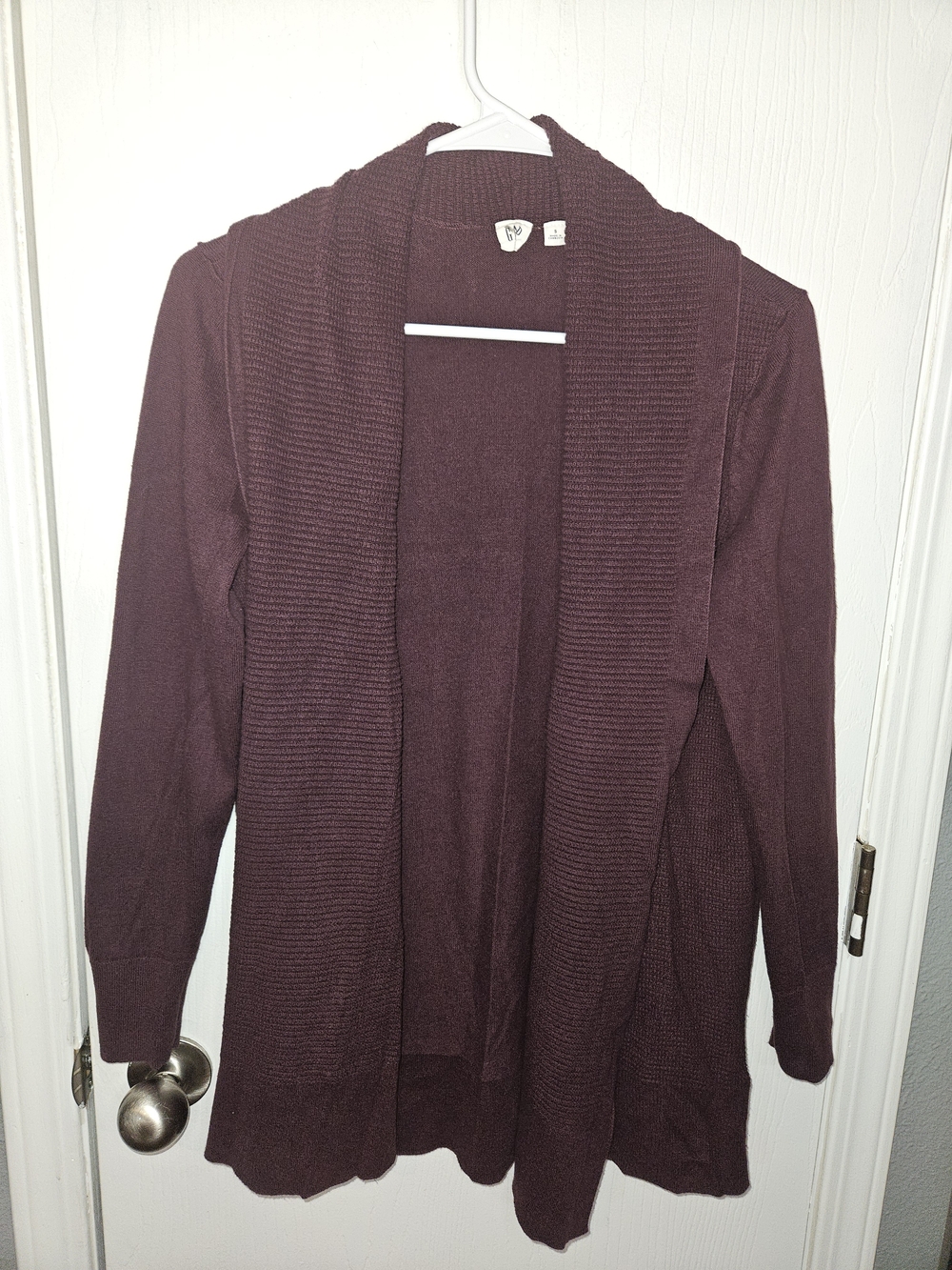 GAP Women's Burgundy Open-Front Cardigan
